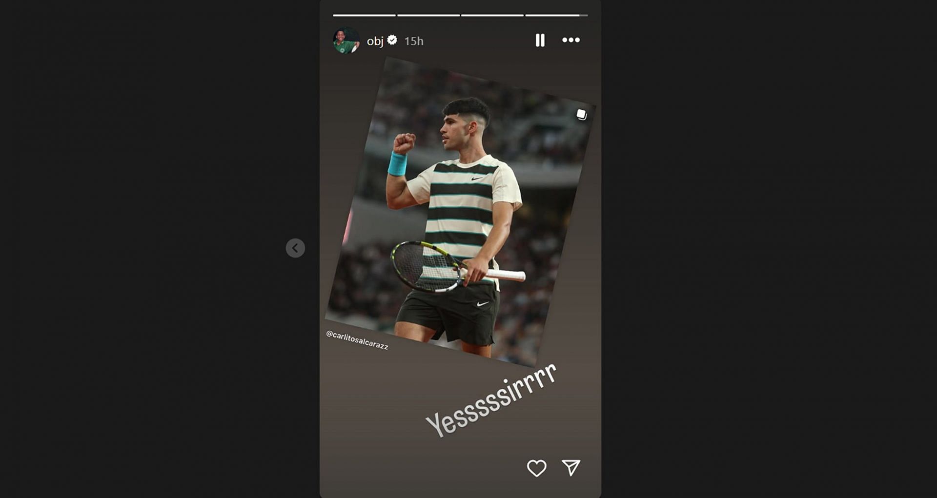 Still from Odell Beckham Jr's Instagram story/@obj